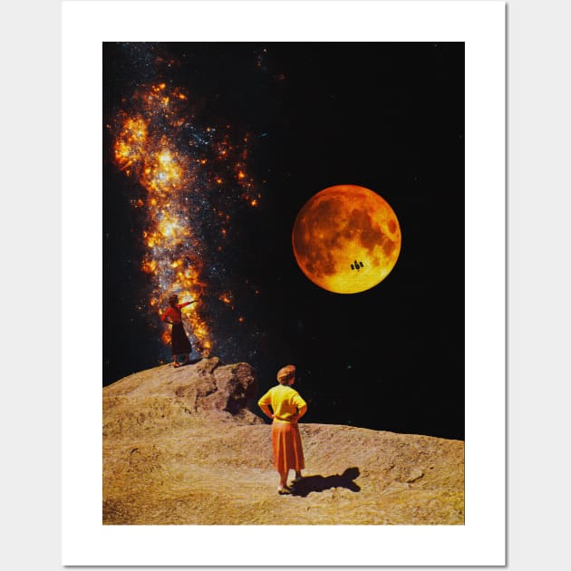 On The Edge - Space Collage, Retro Futurism, Sci Fi Wall Art by jessgaspar